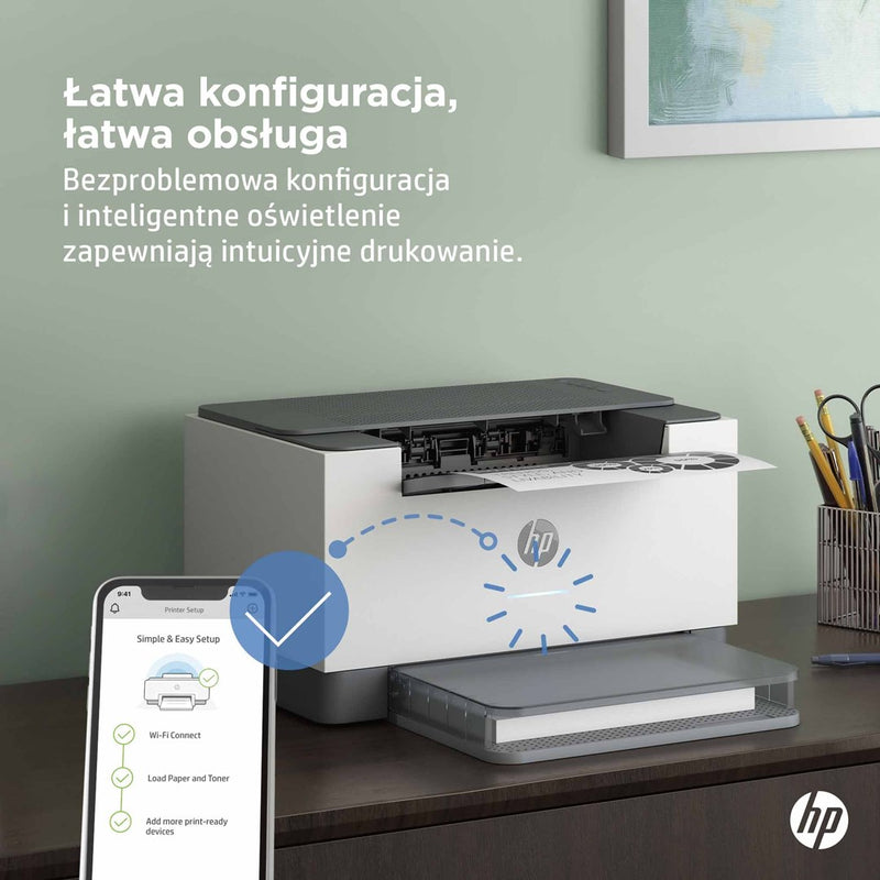 HP LaserJet M209dw Printer, Black and white, Printer for Home and home office, Print, Two-sided printing; Compact Size; Energy Efficient; Dualband Wi-