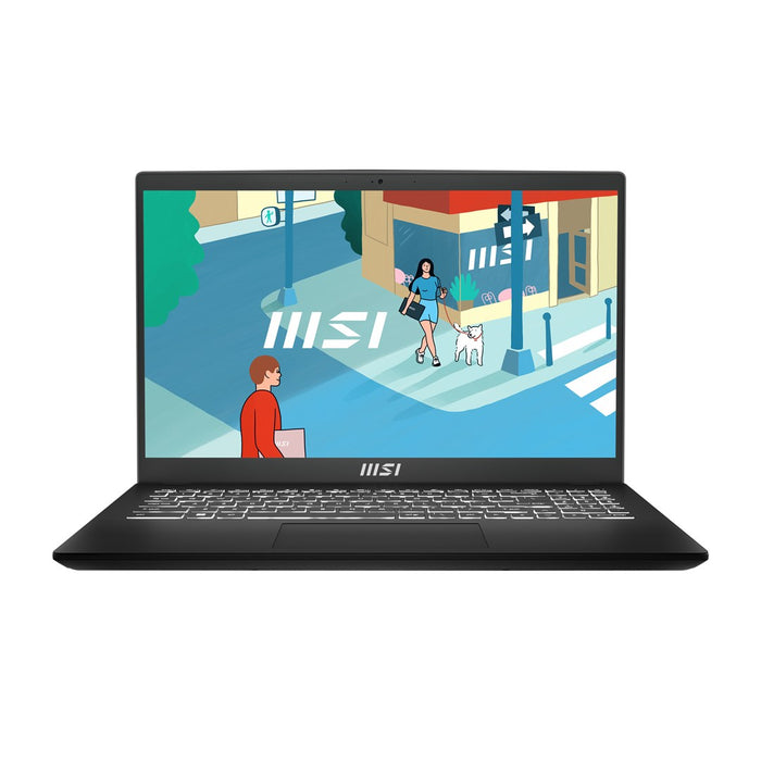 MSI Modern 15 H C13M-202PL Intel® Core™ i5 i5-13420H Laptop 39.6 cm (15.6") Full HD 16 GB DDR4-SDRAM 512 GB SSD Wi-Fi 6E (802.11ax) Windows 11 Home Bl