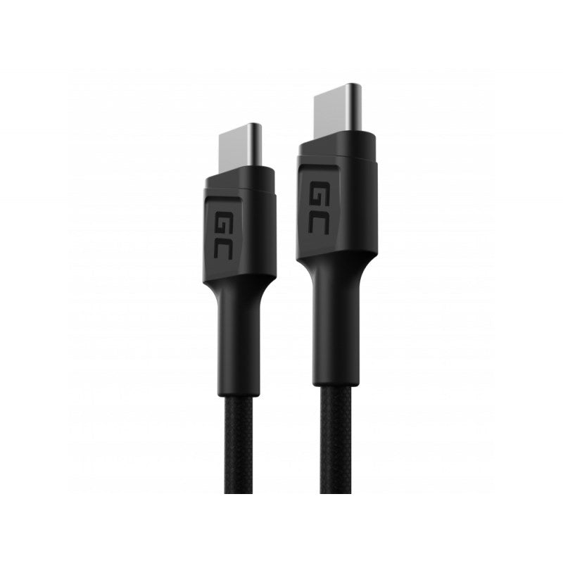 GreenCell USB-C (ST-ST) 30cm Ladekabel QC 3.0 Schwarz