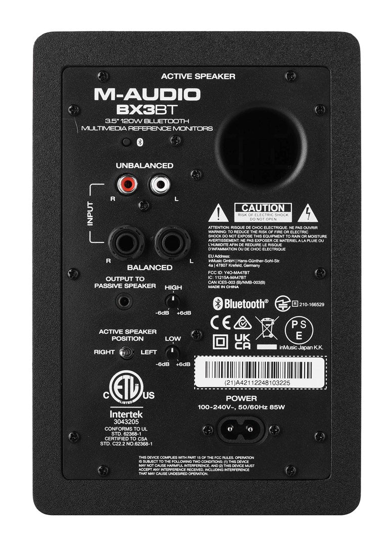 M-AUDIO BX3 BT 2x Lautsprecher Schwarz Kabelgebunden + Bluetooth 50 W