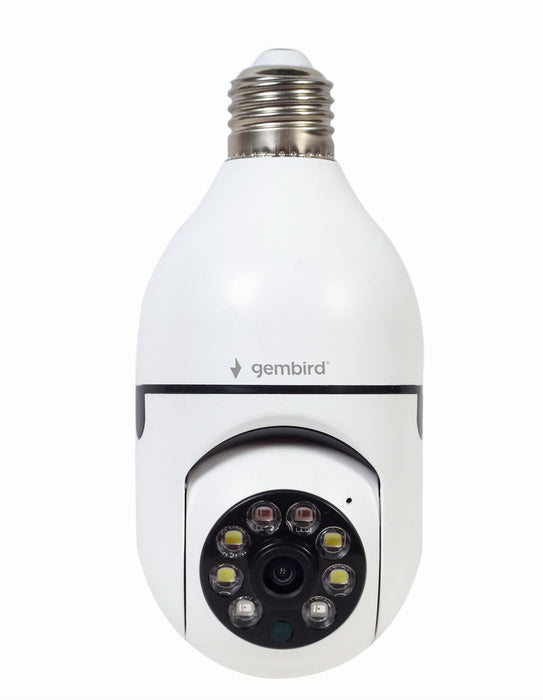 Gembird Slimme wifi camera 1080p draaibaar E27 Draaifitting kan in een lamp aansluiting.
