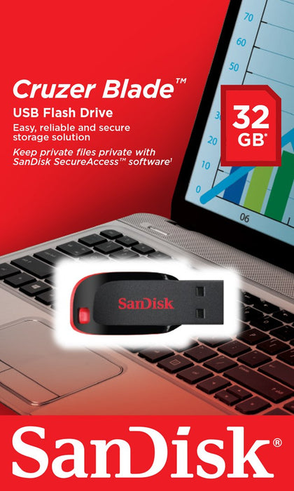 SanDisk Cruzer Blade 32GB USB flash drive USB Type-A 2.0 Black