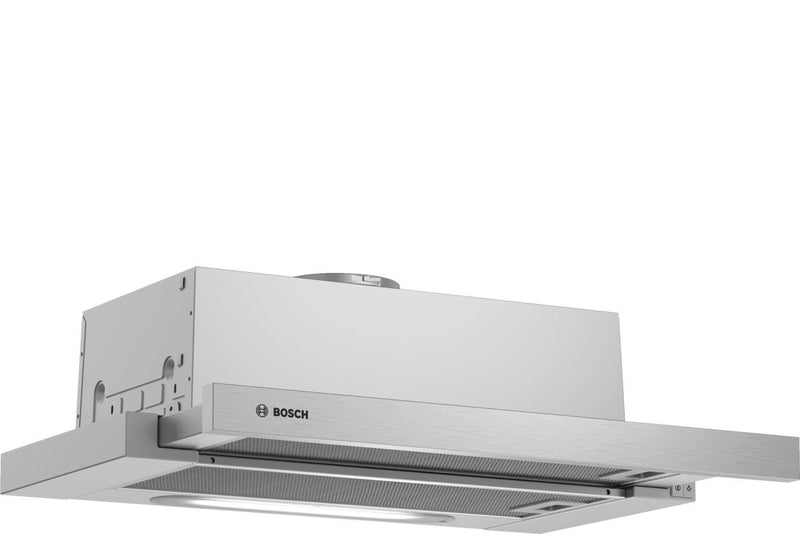 Bosch Serie 4 DFT63AC50 cooker hood Semi built-in (pull out) Silver 360 m3/h