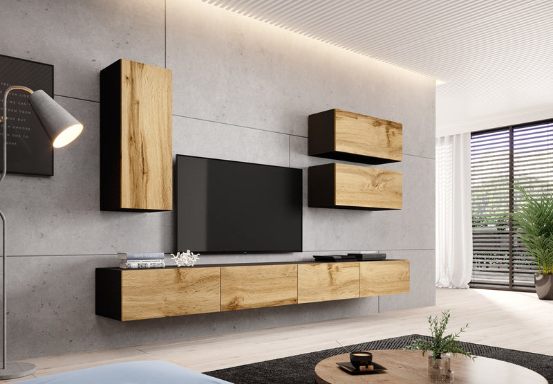Cama cabinet VIGO "90" full 90/35/32 black/wotan oak