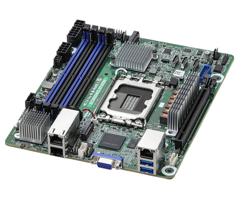 ASRock Mainboard EC266D4ID-2T/X550 mini-ITX Sockel 1700 DDR5-only Single