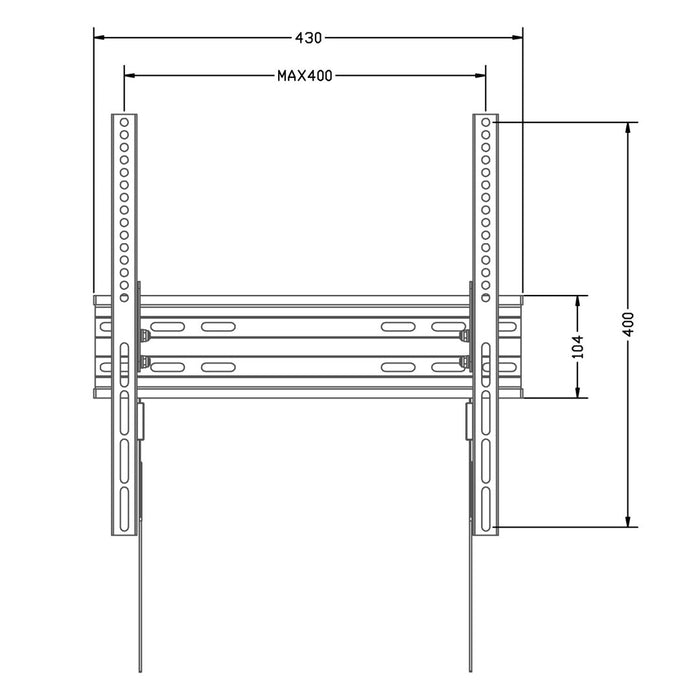 Maclean MC-748A TV or Monitor Mount, TV Wall Holder, Handle, max VESA 400x400, 32-70", 45kg, Black