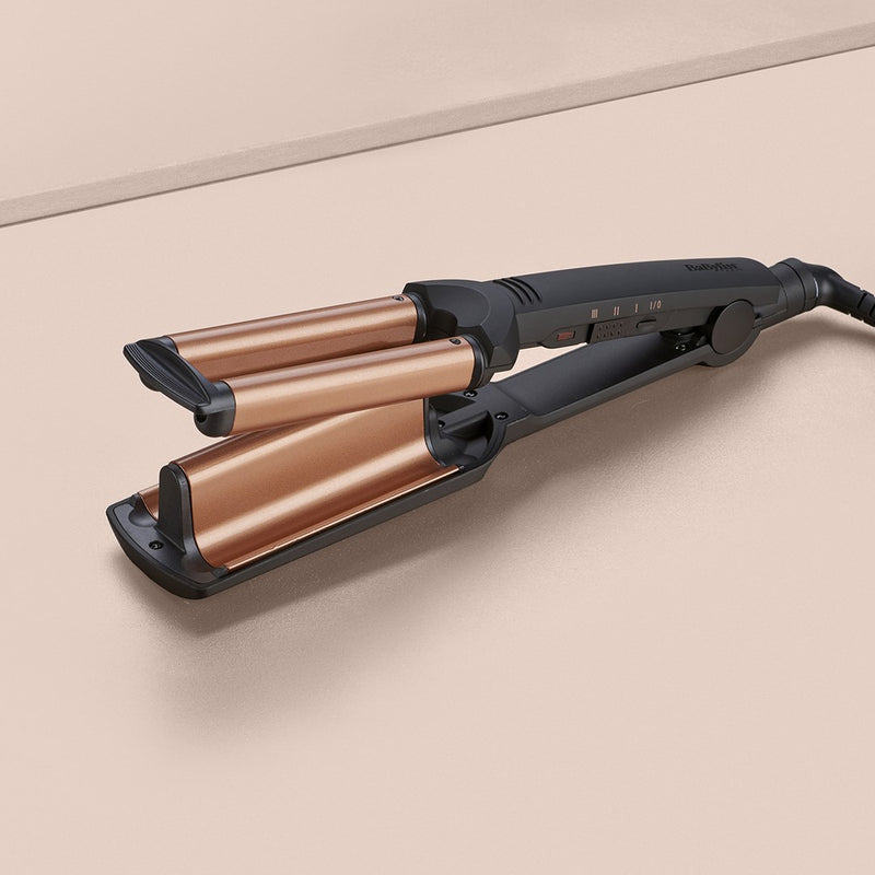 BaByliss Deep Waves Curling iron Warm Black, Orange 98.4" (2.5 m)