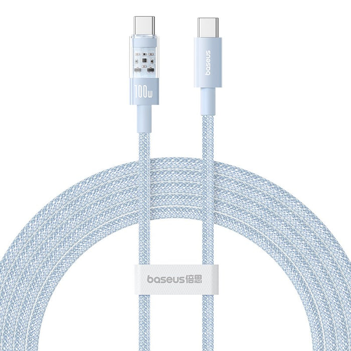 Baseus Gem USB C to USB C fast charging cable 2 m 100 W Blue
