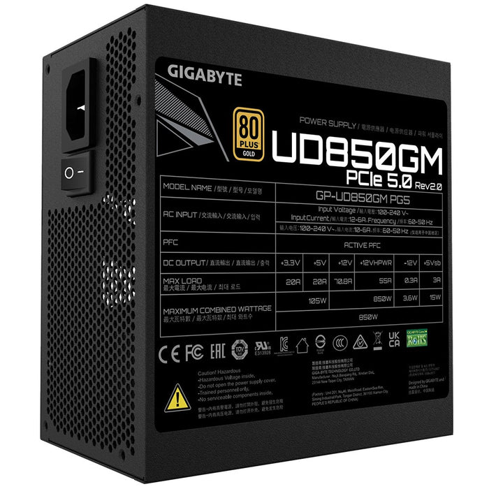 Gigabyte UD850GM 850W PG5 V2 (GP-UD850GM PG5 V2) - power supply, black