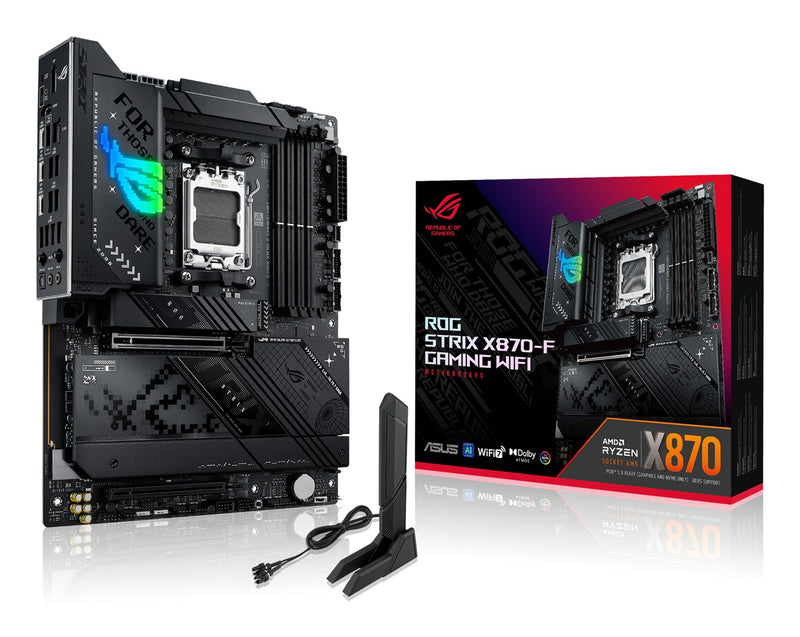 ASUS ROG STRIX X870-F GAMING WIFI - Motherboard - ATX - Socket AM5 - AMD X870 Chipset - USB4, USB 3.2 Gen 2, USB-C 3.2 Gen2, USB 3.2 Gen 1, USB-C 3.2