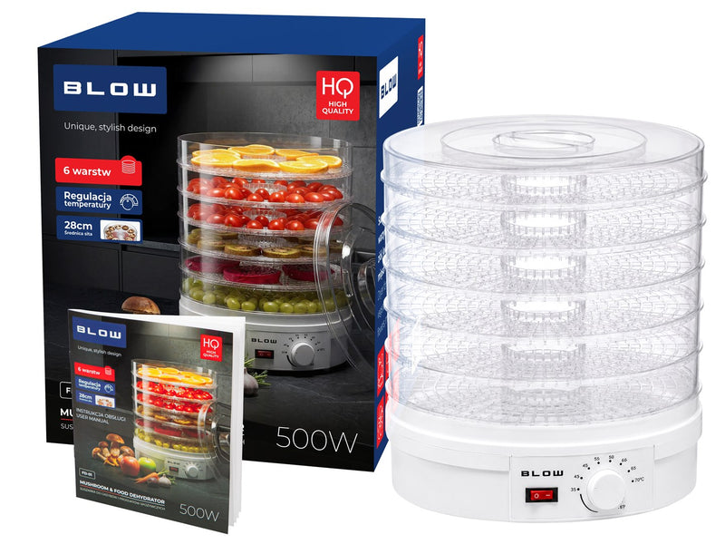 Mushroom, vegetable and fruit dryer 500W BLOW FD-01