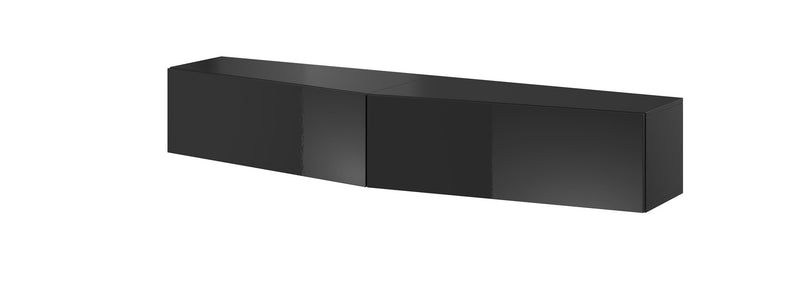 Cama TV-Möbel VIGO SLANT 180cm (2x90) schwarz/schwarz glänzend