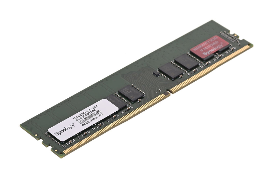Synology - DDR4 - module - 16 GB - DIMM 288-pin - 1333 MHz / PC4-21300 - 1.2 V - unbuffered - ECC - for Synology SA3200, RackStation RS1619, RS2418, R