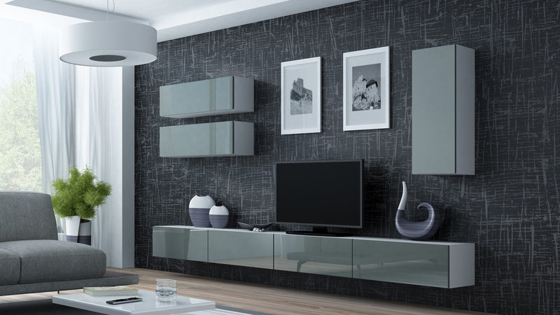 Cama TV stand VIGO 140 30/140/40 white/grey gloss