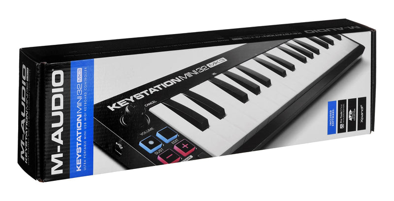 M-AUDIO Keystation Mini 32 MK3 MIDI-Keyboard 32 Tasten USB Schwarz, Weiß