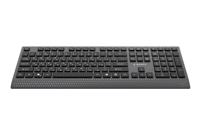 Gembird KB-MCH-06-CYRL Slim wired multimedia keyboard with Type-C adapter, Cyrillic layout, black