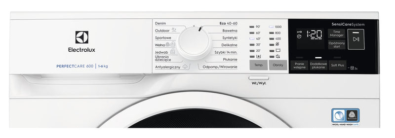 Lave-linge frontal Electrolux PerfectCare 600 EW6SN406WP 6 kg 1000 tr/min Blanc