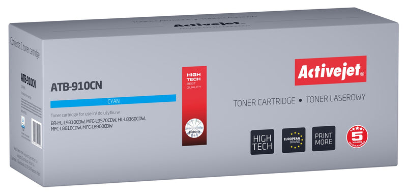 Activejet ATB-910CN Toner (ersetzt Brother TN-910C; Supreme; 9000 Seiten; Cyan)
