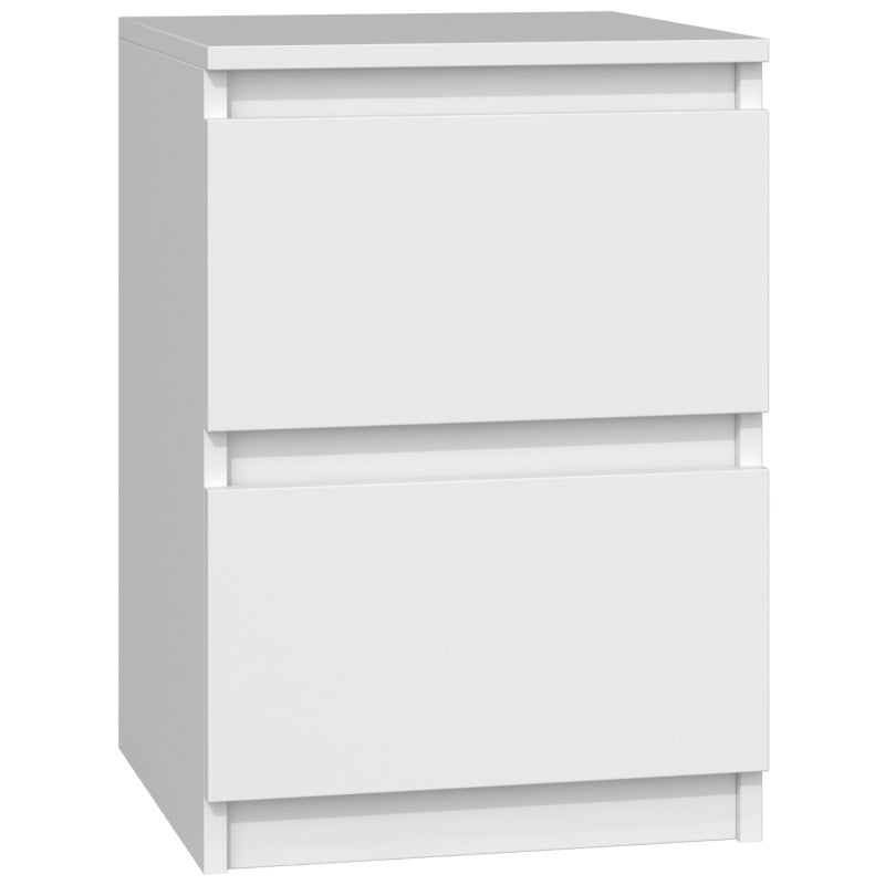 Topeshop M2 BIEL Nachttisch 2 Schublade(n) Weiß
