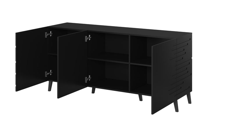 Nova chest of drawers 155x40x72 Black Mat