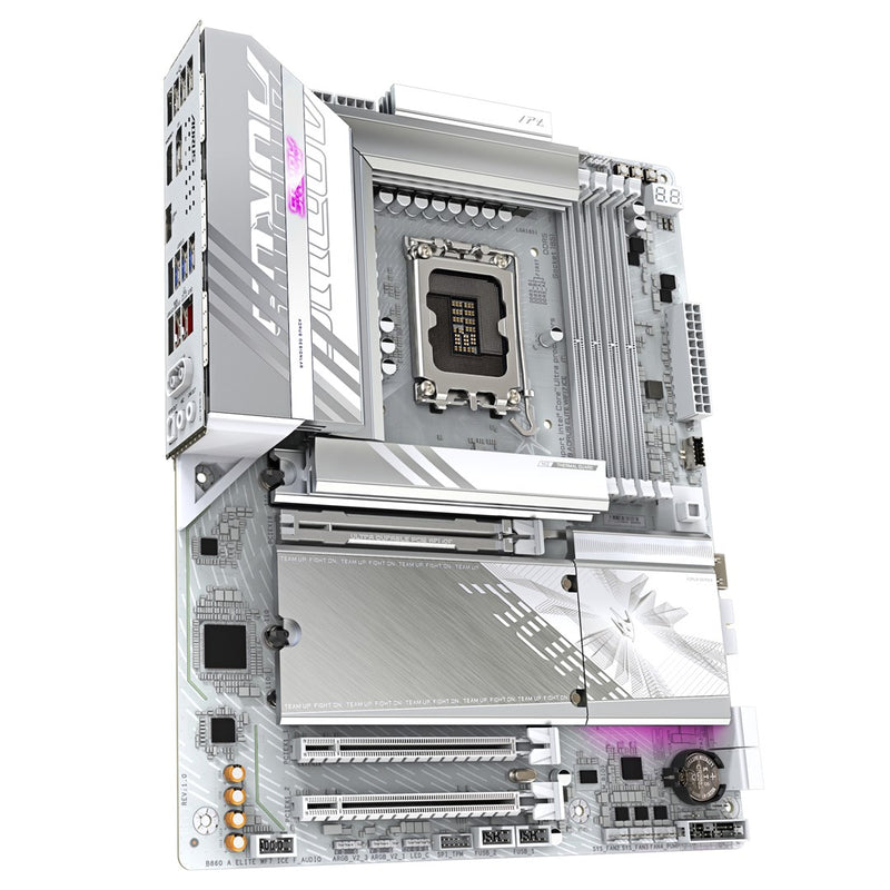 GIGABYTE B860 AORUS ELITE WIFI7 ICE Motherboard - Intel Core Ultra Series CPUs, 14+1+2+1 Phases VRM, up to 9200MHz DDR5, 1xPCIe 5.0 + 2xPCIe 4.0 M.2,