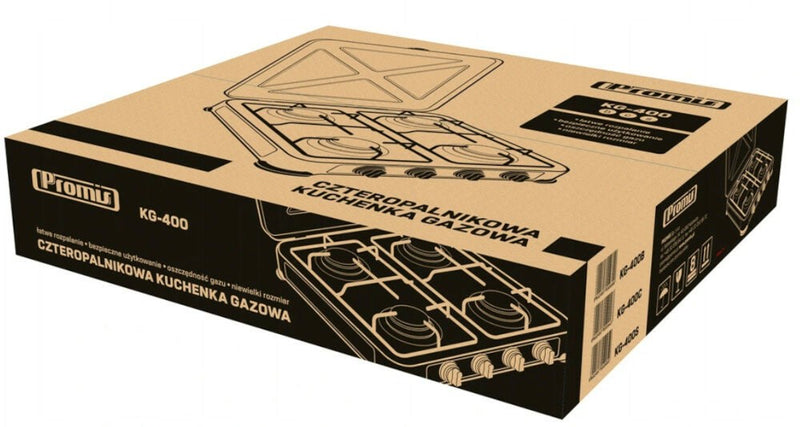 Promis KG400B hob Black Countertop Gas 4 zone(s)