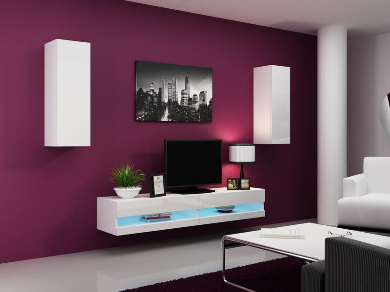 Cama TV stand VIGO NEW 30/140/40 white/white gloss