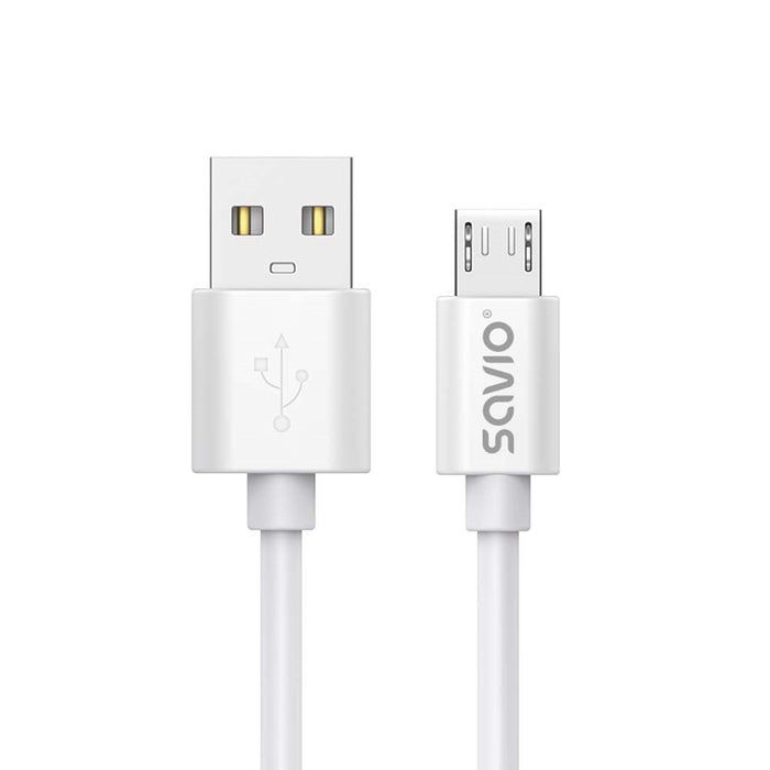 USB cable 3 m USB 2.0, USB A  - Micro USB White SAVIO CL-167
