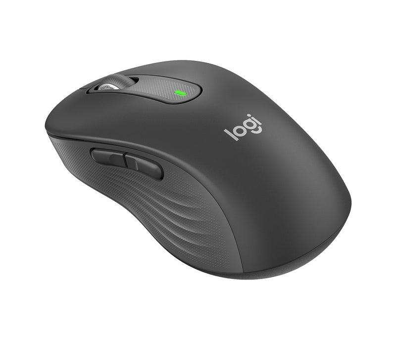 Logitech Signature M650 L - Mouse - large size - optical - 5 buttons - wireless - 2.4 GHz, Bluetooth - Logitech Logi Bolt USB receiver - graphite