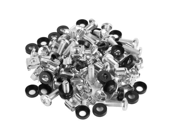 SET OF M6 MOUNTING SCREWS FOR 19" CABINETS (CAGE NUT, WASHER, SCREW) LANBERG (10 PCS)