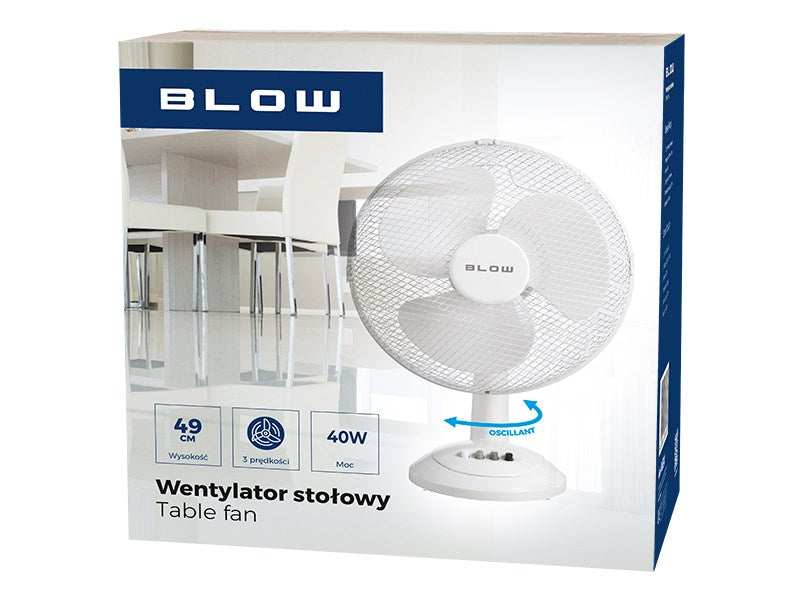 Desk fan 12"/30cm 40W