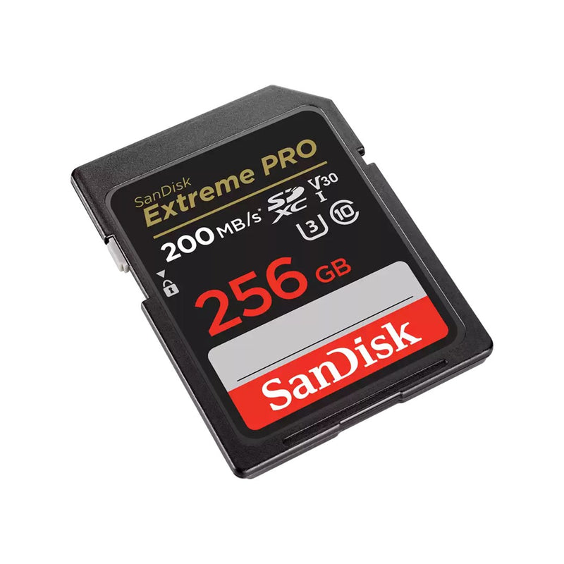 SanDisk Extreme PRO - Flash memory card - 256 GB - Video Class V30 / UHS-I U3 / Class10 - SDXC UHS-I