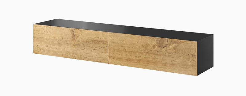 Meuble TV Cama VIGO '180' 30/180/40 noir/chêne wotan