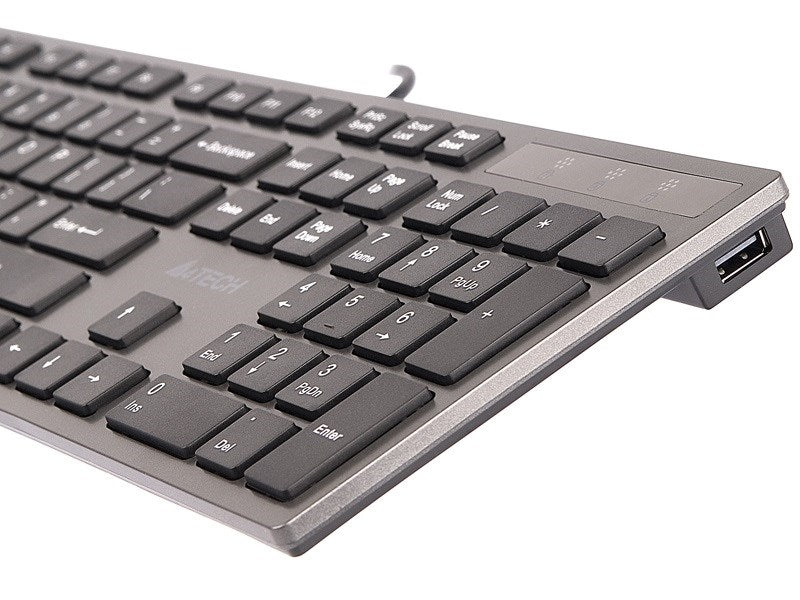 A4Tech KV-300H keyboard USB QWERTY Black, Grey