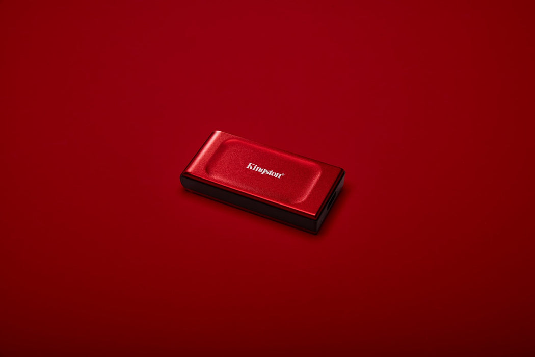 Kingston XS1000 - SSD - 2 TB - external (portable) - USB 3.2 Gen 2 (USB-C connector) - red
