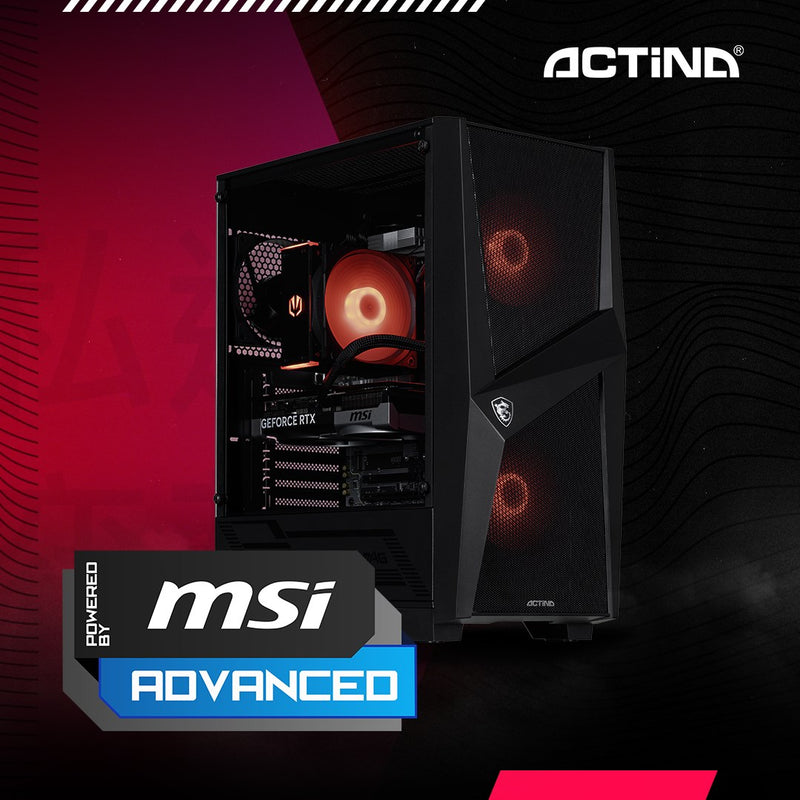 Actina 5901443421597 PC AMD Ryzen™ 9 7900 32 GB DDR5-SDRAM 1 TB SSD NVIDIA GeForce RTX 5070 Ti Midi Tower Schwarz