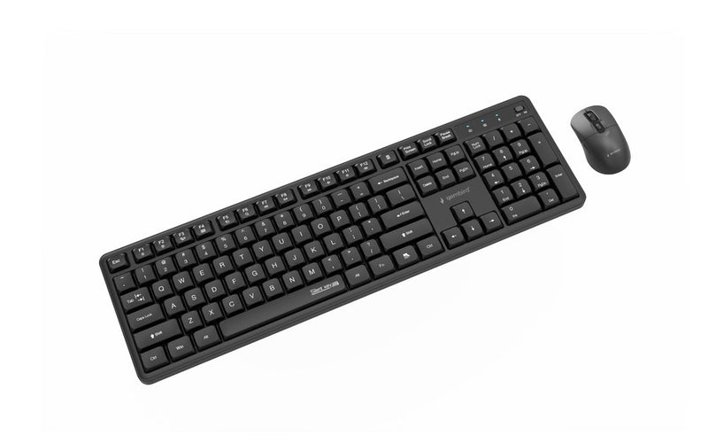 Gembird KBS-WMS-01 Silent Key Pro Business Desktop-Set, kabellos, schwarz, US-Layout