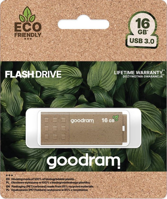 GOODRAM FLASHDRIVE 16 GB ECO FRIENDLY USB 3.0 RE