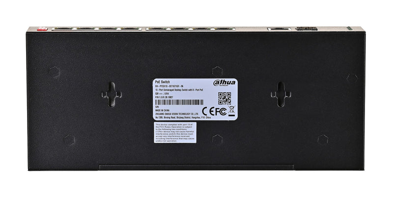 Dahua Technology PoE PFS3110-8ET1GT1GF-96 Unmanaged Gigabit Ethernet (10/100/1000) Power over Ethernet (PoE) Black