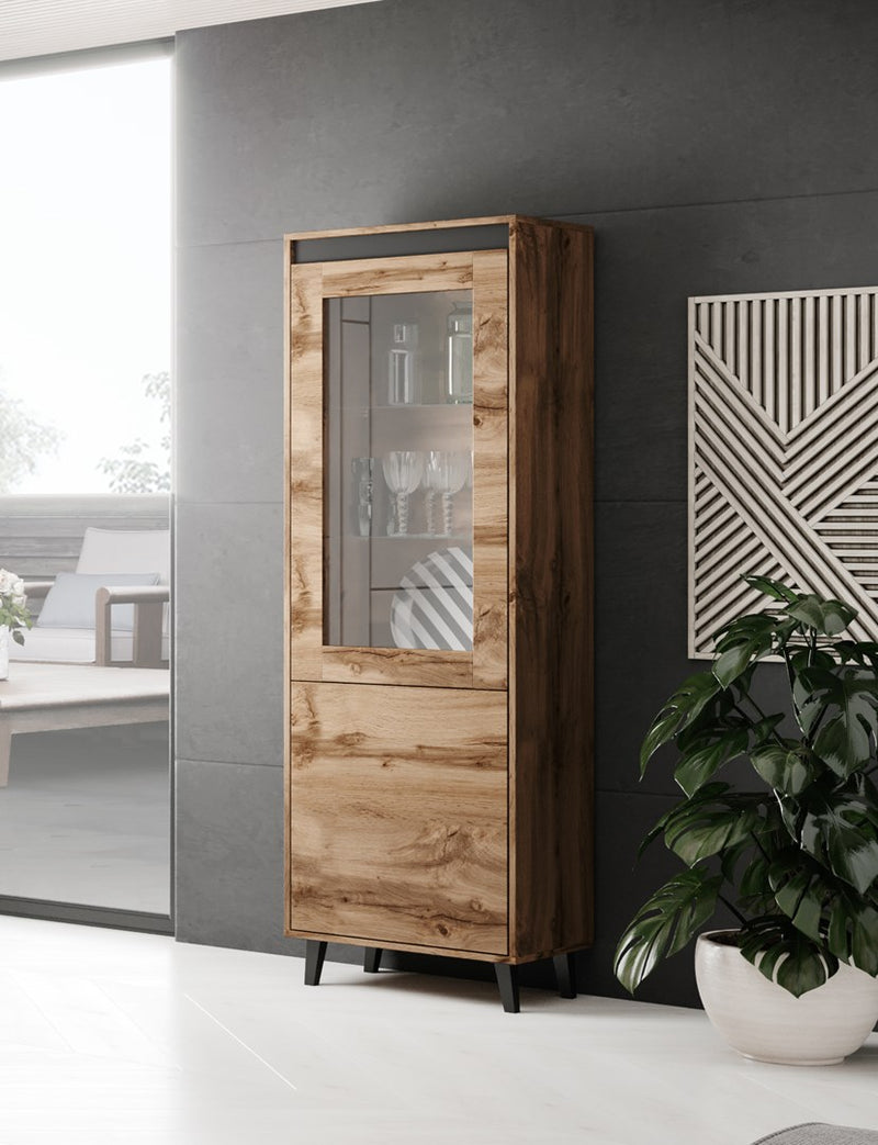 Cabinet NORD 60x38x182.5 cm oak wotan/anthracite