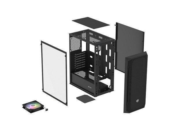 FURY SHOBO HOUSING SH4 RGB MIDI TOWER WITH WINDOW, BLACK