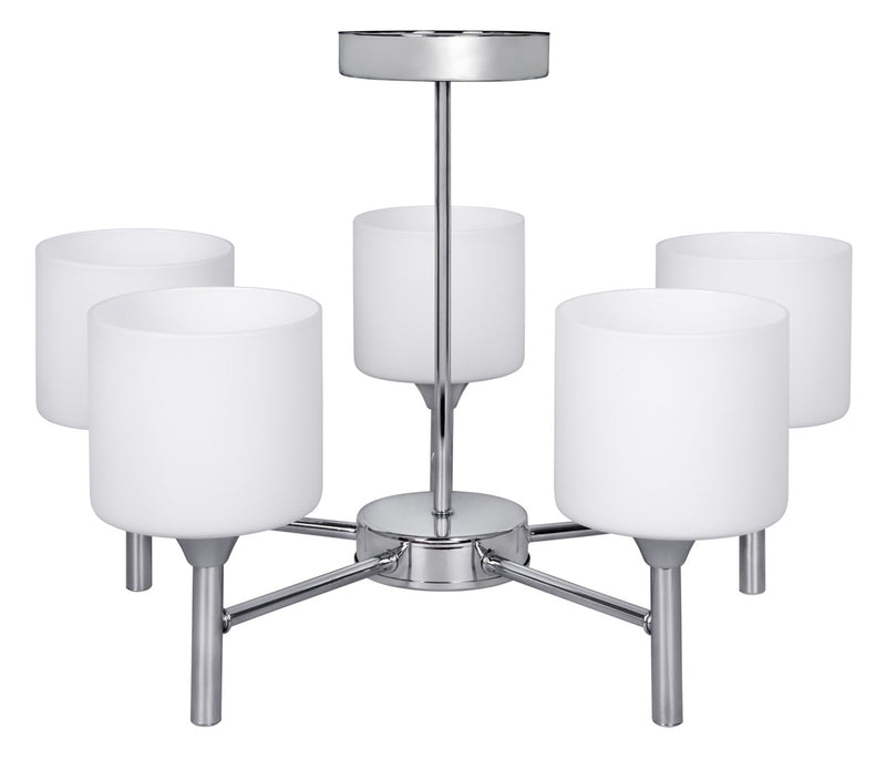 Classic chandelier pendant ceiling lamp Activejet MIRA Chrome 5xE27 for living room