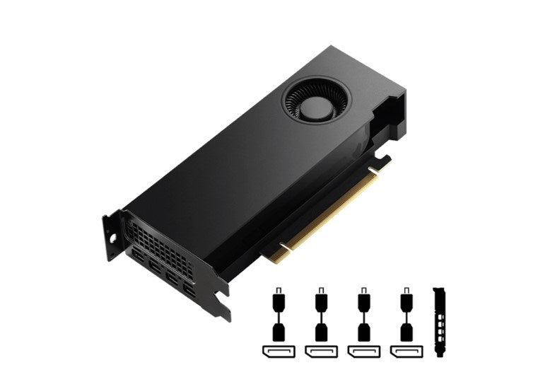 Graphics card PNY NVIDIA RTX 4000 SFF Ada Generation, 20 GB GDDR6 160-bit,  PCIe 4.0 x16, Dual Slot, 4x Mini DP 1.4a, LP - ATX bracket, Retail, 1x mDP