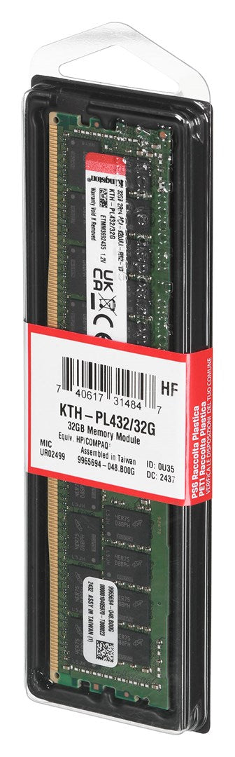 Kingston dedicated memory for HPE/HP 32GB DDR4-3200Mhz Reg ECC Module