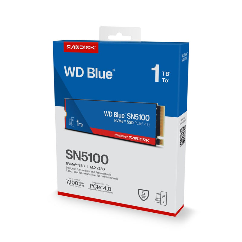 Western Digital WD Blue SN5100 1 TB M.2 PCI Express 4.0 NVMe QLC 3D NAND