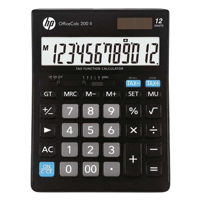 Calculator office HP OC 200 II/INT BX, 12-digit display, 179x125x30mm, black