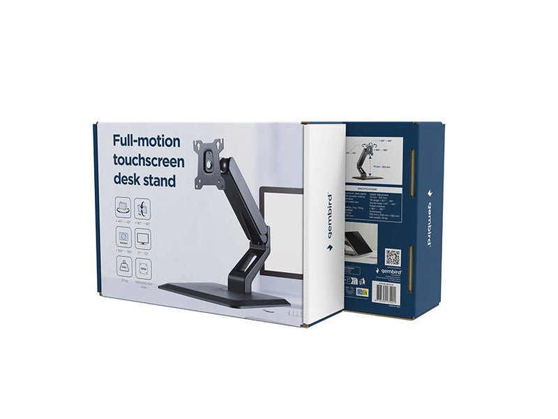 Gembird MS-D1ST-01 Full-motion touchscreen desk stand, 17"-32", black