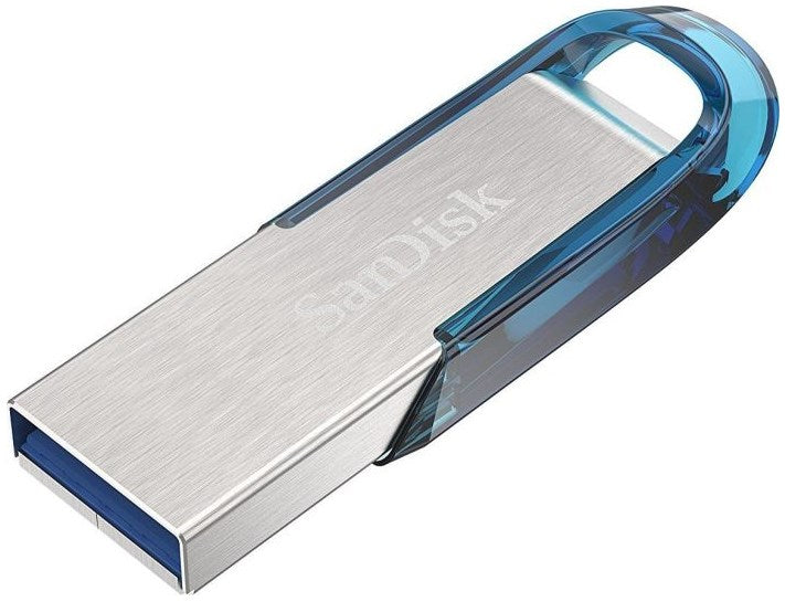 Clé USB SanDisk Ultra Flair 64 Go USB Type-A 3.2 Gen 1 (3.1 Gen 1) Bleu, Argent