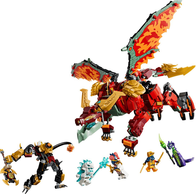 LEGO NINJAGO 71868 Wyldfyre's Transforming Dragon Mech