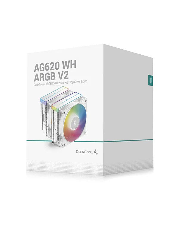 DeepCool AG620 WH ARGB V2 Chipset, Motherboard Air cooler 12 cm White 1 pc(s)